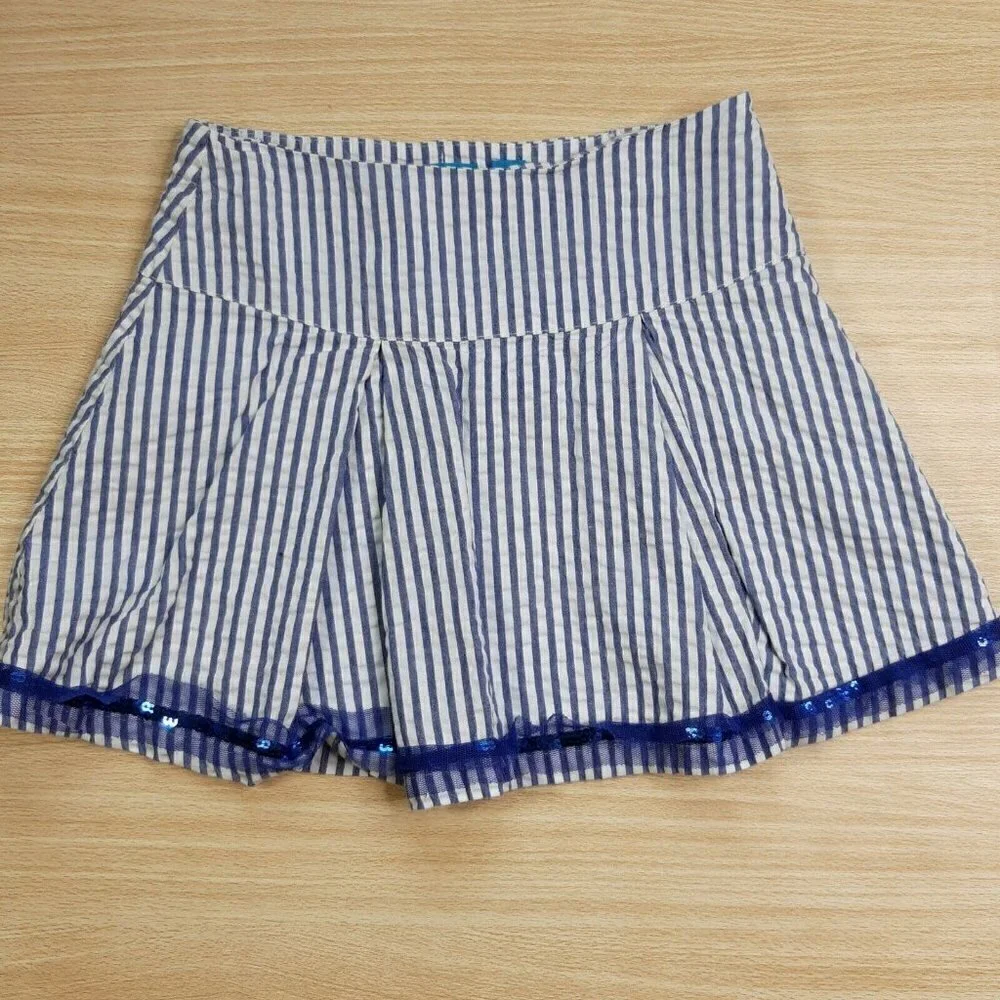 The Childrens Place Girls Striped Seersucker Skirt